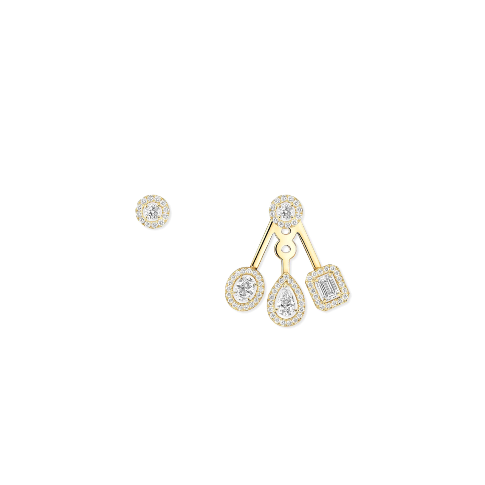 Mes1kaa my twin trilogy earrings 06527